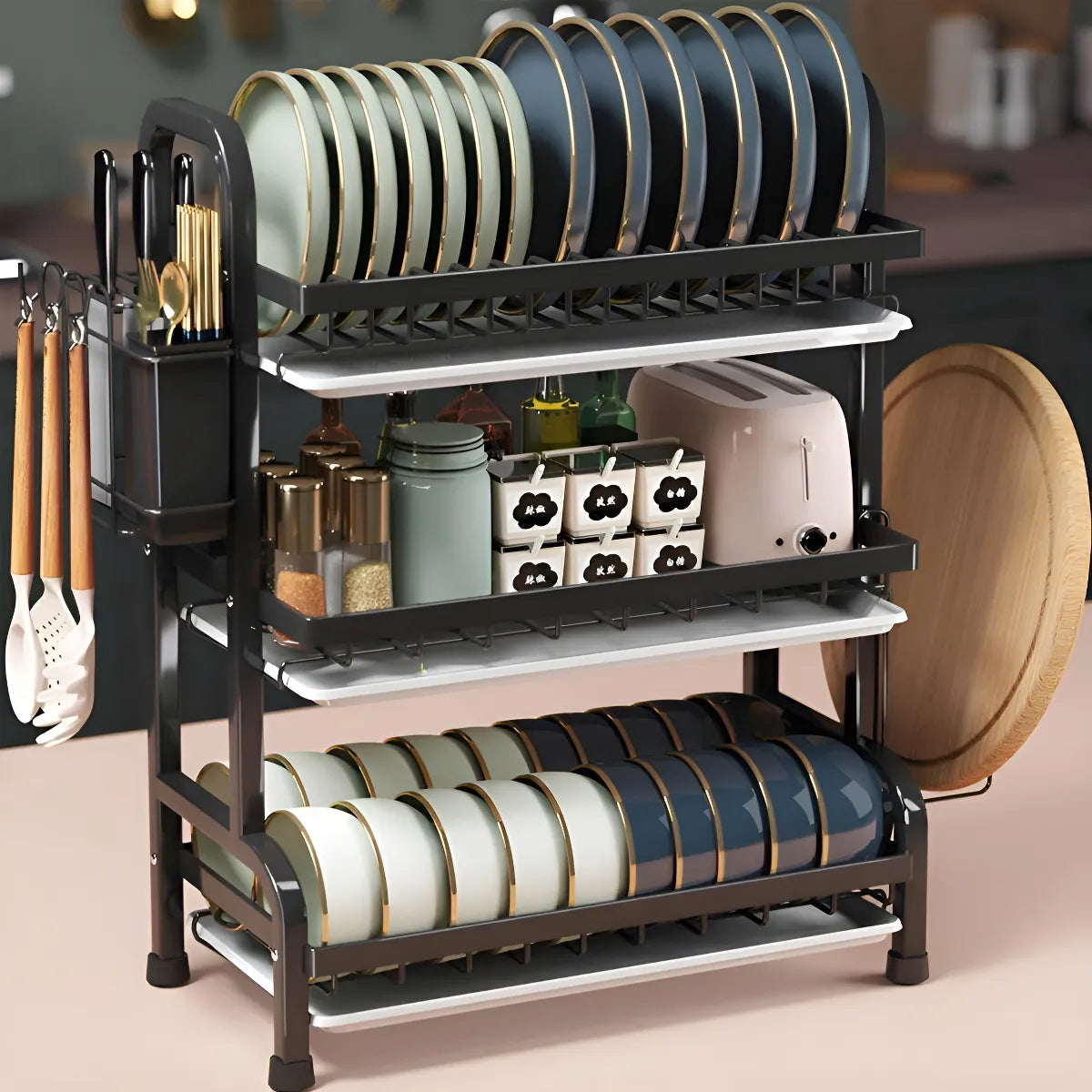 Escurridor de Platos de 3 Niveles – Monsterming